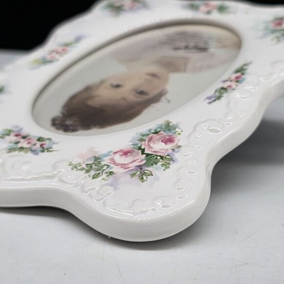 Terragrafics 1986 Floral Musical Ceramic Picture Frame Memories 3.5"x5" - Picture 8 of 11